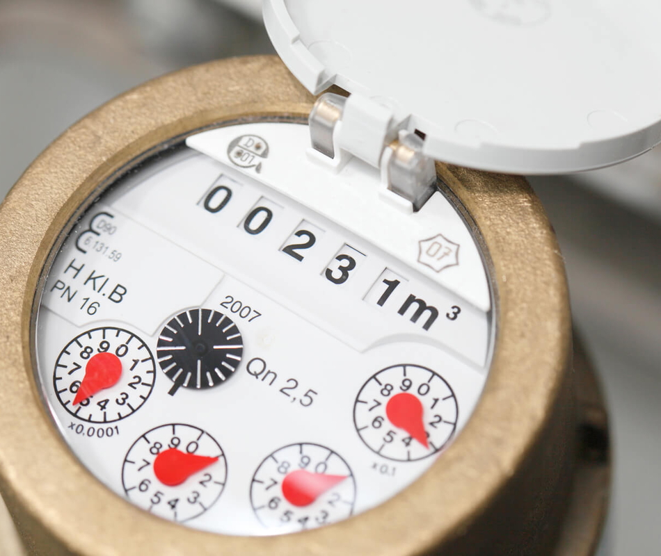 Herkömmlicher Wasserzähler